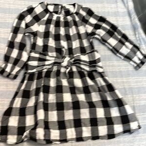 Crewcuts Buffalo Plaid dress with Gold Detail Size 6